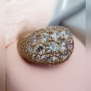 Bella Luce® White Diamond Simulant Ring | 10.45ctw | 18K Gold Over Sterling